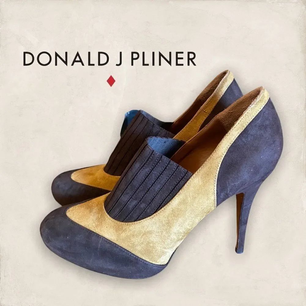 Donald J Pliner Camel Brown Suede Leather Heels 9
